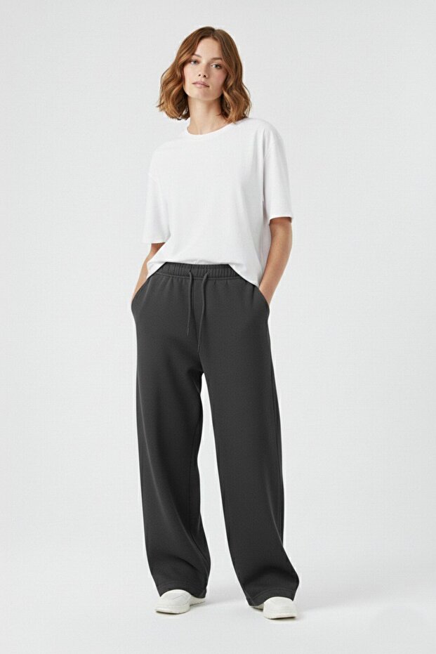 Women's Baggy Oversized 3 Thread Wide Leg Transitional Tracksuit