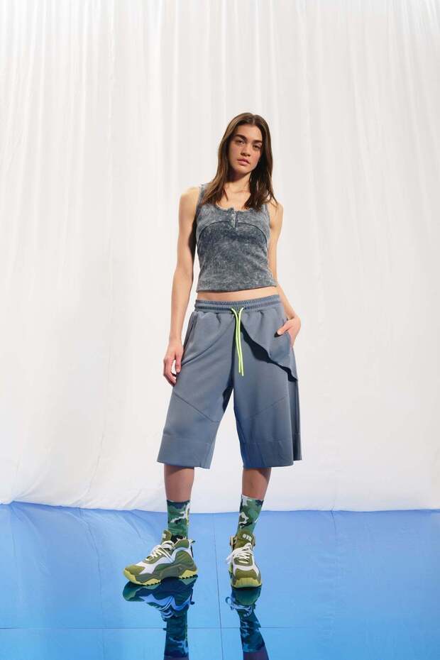 Gri Bermuda Sort 17145 - 1