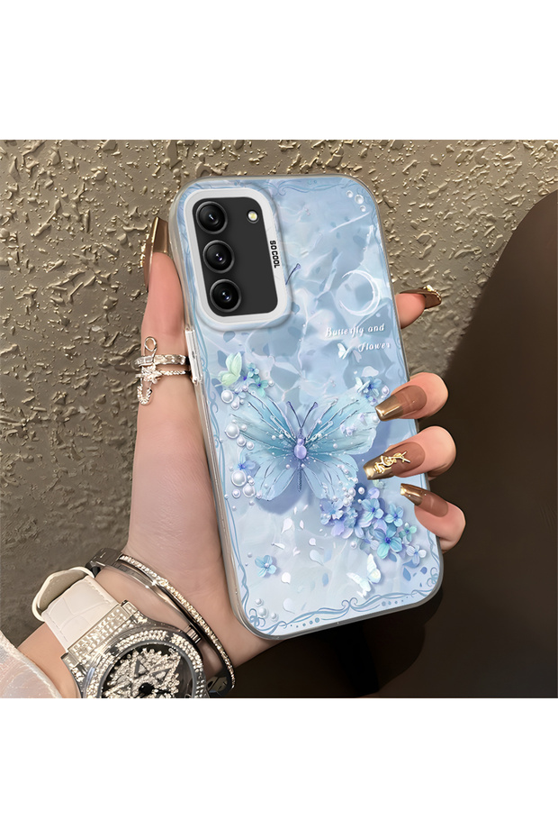 Samsung Galaxy S21 Fe 5g Compatible Case Hard Shell Anti-Fall Phone Case Light-Shadow