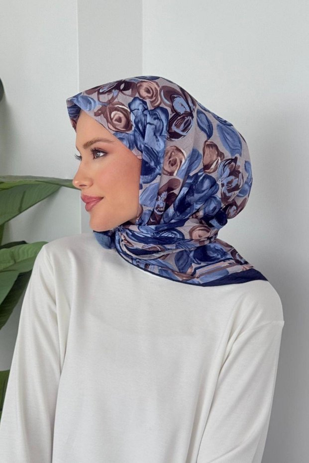 Damla Crash Soft Scarf Blue