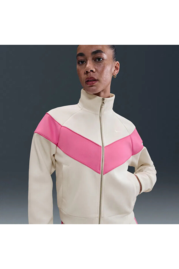 Windrunner Poly Knit Jacket Kadın Bej Ceket - 2