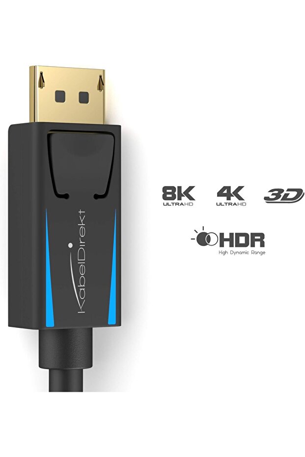 كابل DisplayPort بدقة 8K بطول 2 متر - 4