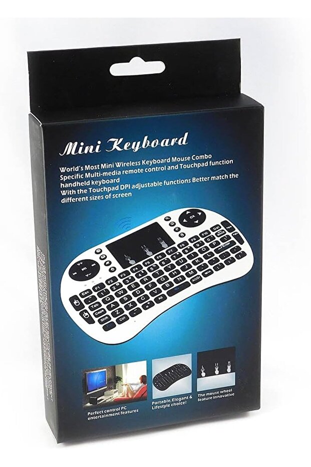 لوحة مفاتيح بلوتوث لاسلكية صغيرة بتردد 2.4 جيجا هرتز مع لوحة لمس - 5