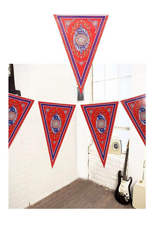 and Eid Wall Decore Mini Flags with String - 2