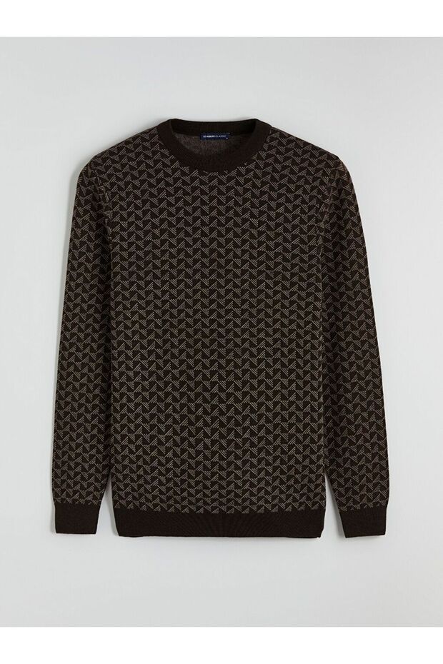 Lcwaikiki Classic Men's Patterned Regular Fit Knitwear Sweater