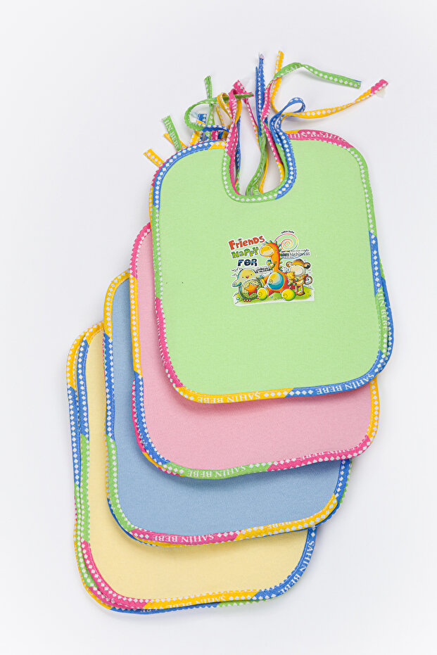 12 Pack Baby Bibs with Oilcloth, Waterproof 23*31 Cm, Scented Drawstring