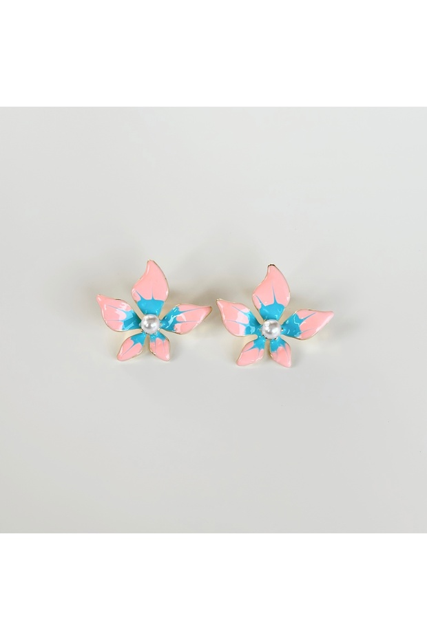 Marine Blossom Steel Earrings