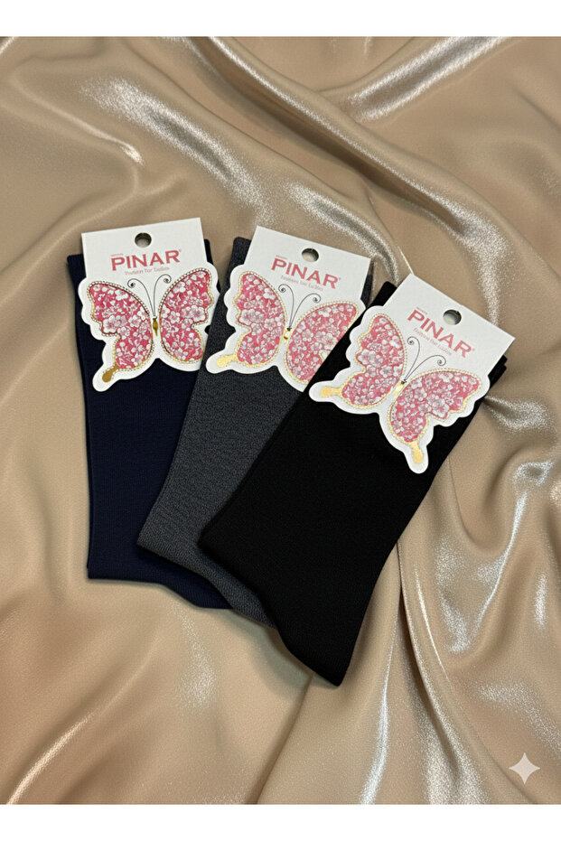 3’lü Unisex Premium Uzun Bambu Çorap - 1