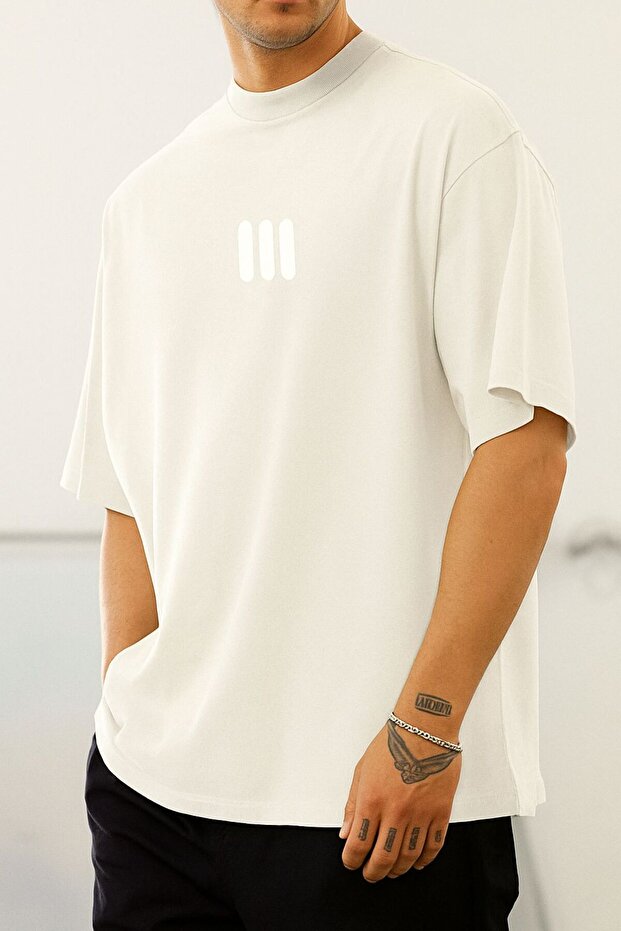 3 Line Printed Unisex T-Shirt Q6