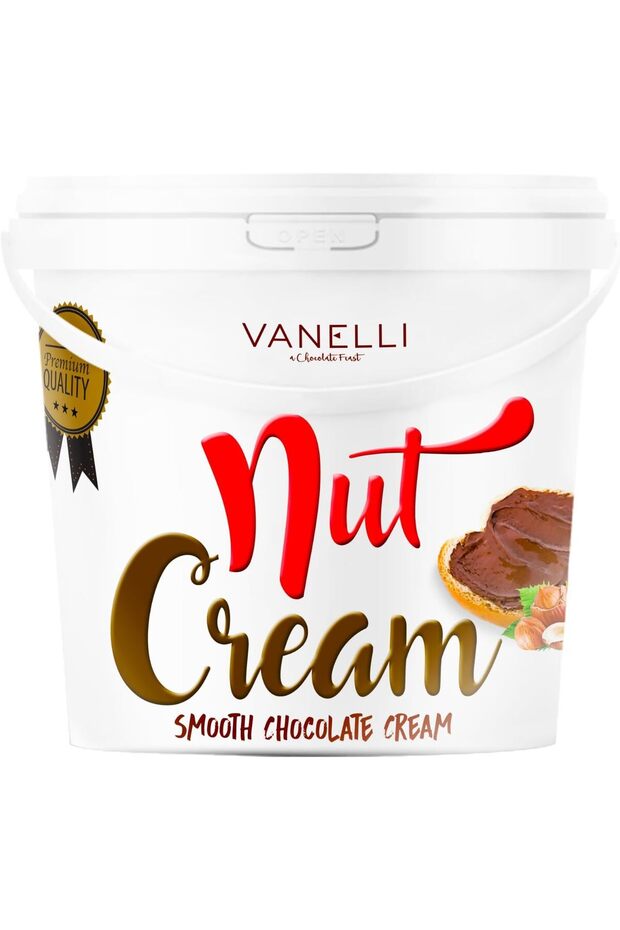 Nut Cream Smooth Chocolate Hazelnut Spread – 1kg Bucket | Premium Quality Hazelnut Cream
