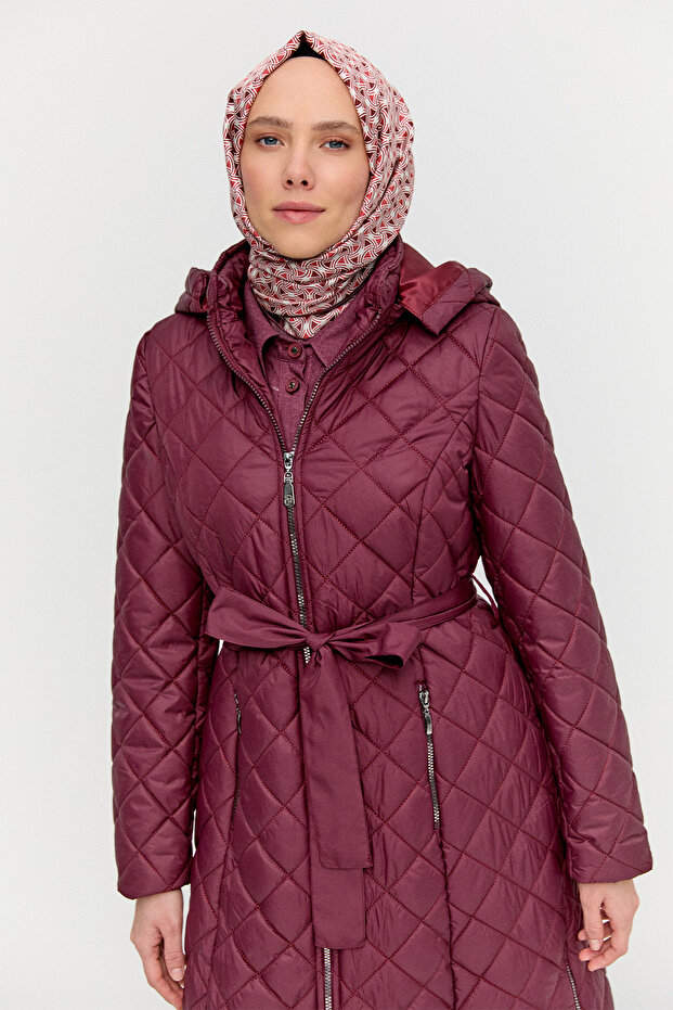 Kapüşonlu Kapitone Kaban - 3