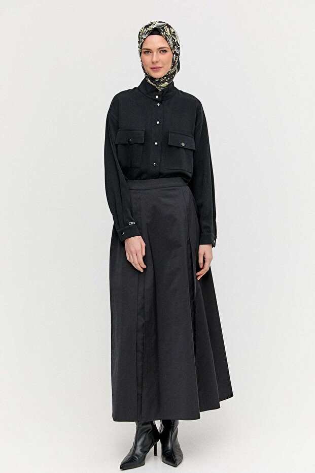 Çift Cepli Lyocell Gömlek - 1