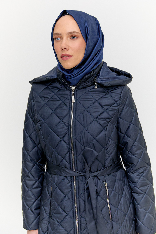 Kapüşonlu Kapitone Kaban - 3