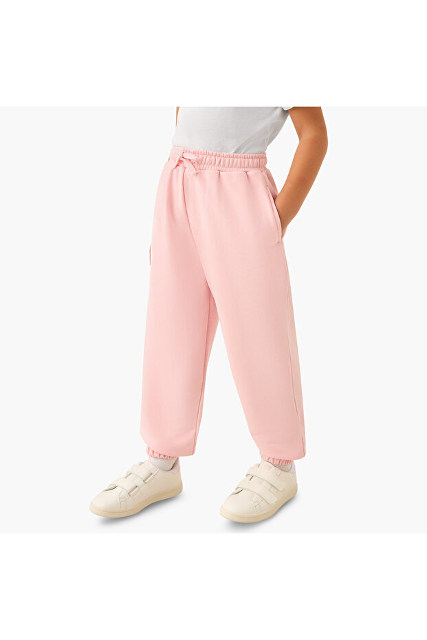 Solid Joggers with Drawstring Closure and Pockets
