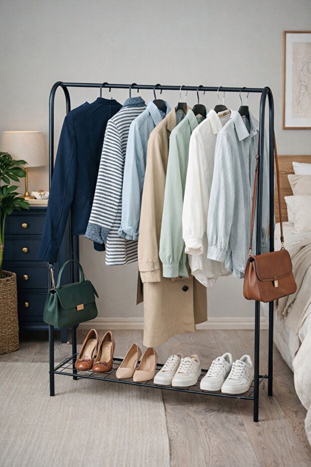 Elit Tek Raflı Askılık - 4