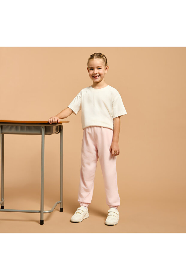 بنطال رياضي سادة مع رباط إغلاق وجيوب - 2