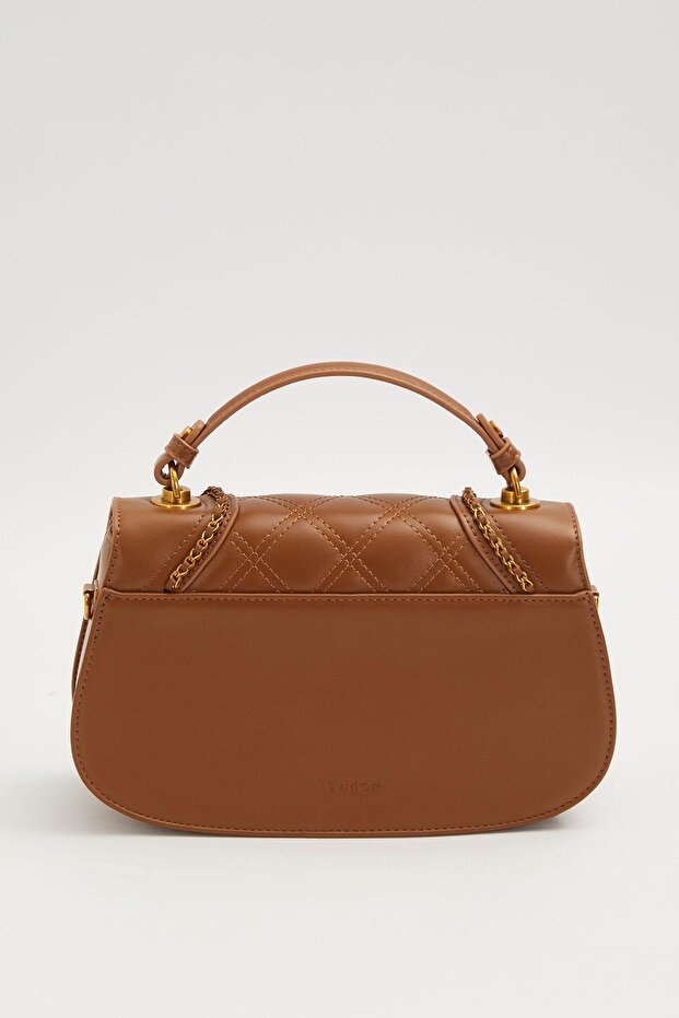 Camel Oval Model Handbag - 4