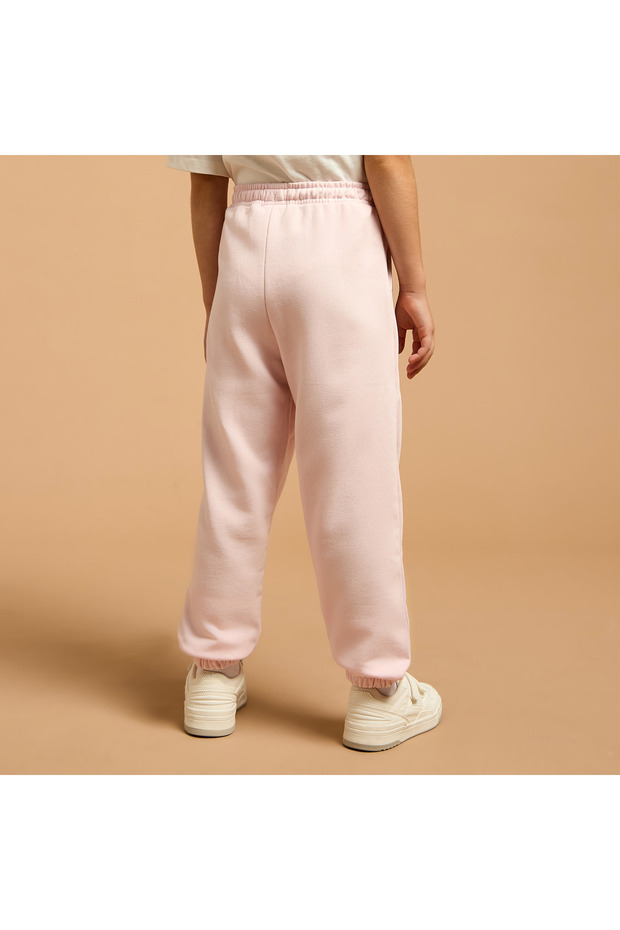 بنطال رياضي سادة مع رباط إغلاق وجيوب - 3