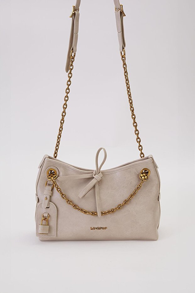 حقيبة كتف موديل فيونكة رمادية - 1