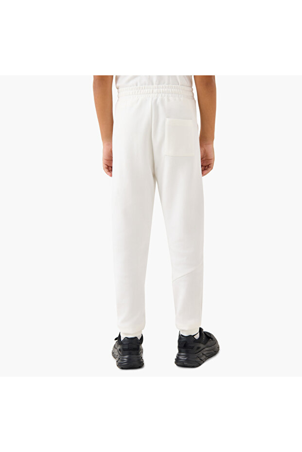 بنطال رياضي سادة مع رباط إغلاق وجيوب - 3