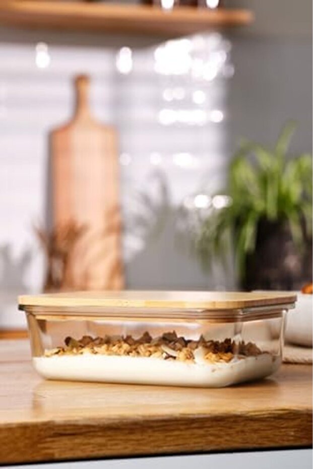 حاوية تخزين من زجاج البوروسيليكات الطبيعي سعة 1050 مل من بيزيل 1027645