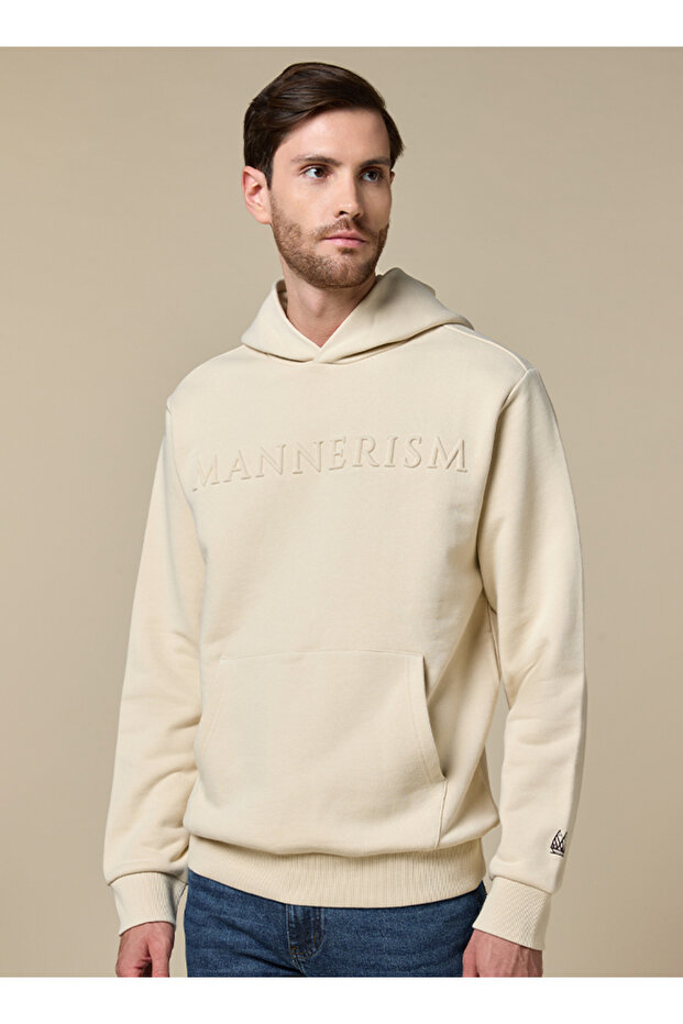 The Warm Dune Beige Cotton Hoodie