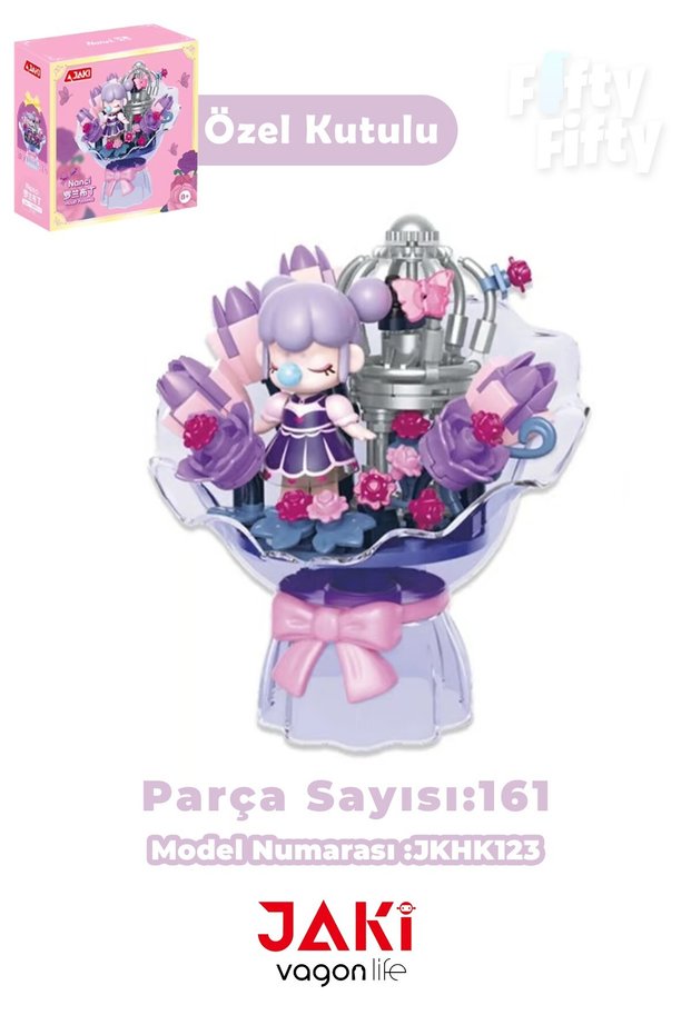 Jaki Nanci Series Flower Bouquet 161 Pieces Toy Building Set -Ffhk123