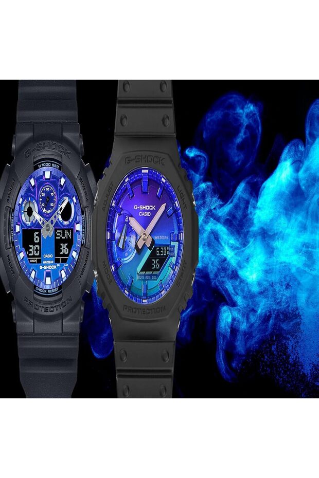 Watch: Blue GA-100FL-1ADR - 8