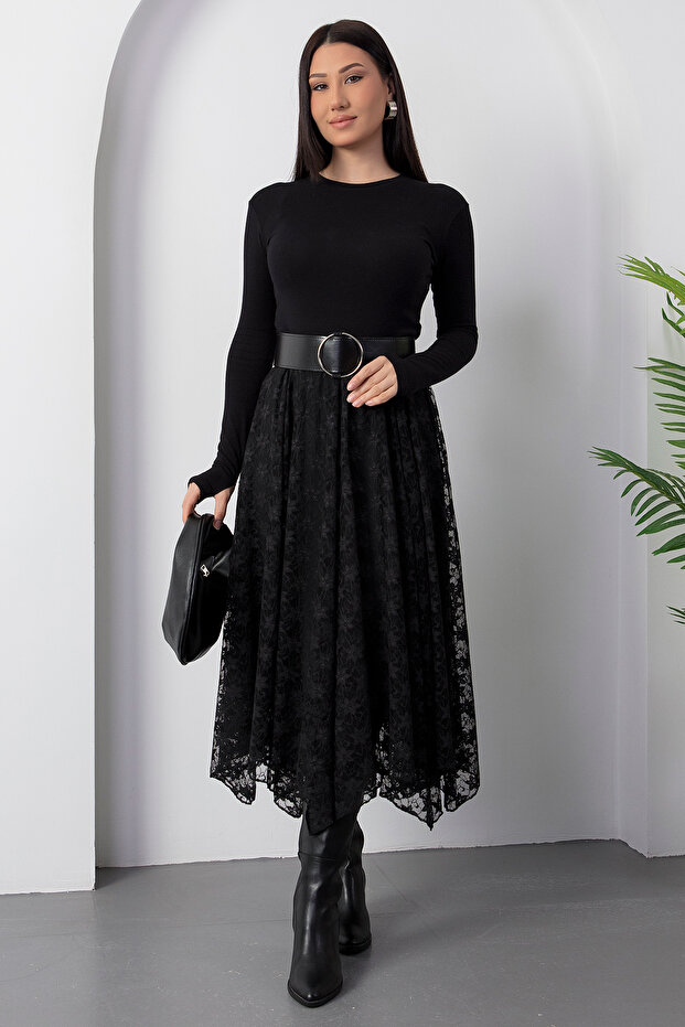 Dilimli Dantel Etek DKS1379 - 5