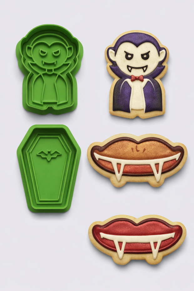 Halloween Dracula Cake Cutter and Stamp Set 3D-0694-Set