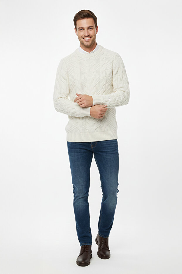 سترة رجالية برقبة دائرية - 2