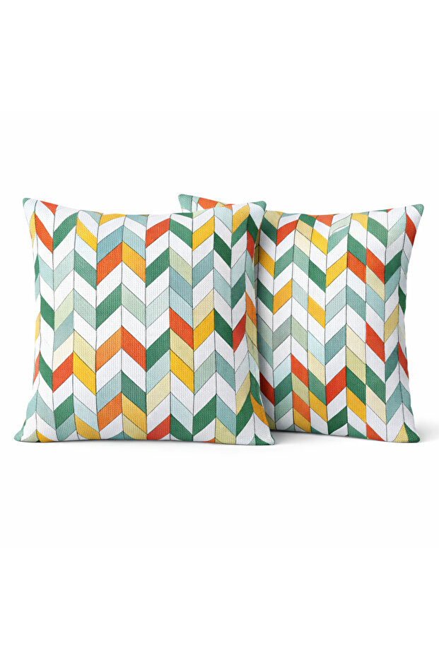 Decorative Throw Pillow 100% Cotton 40X40 cm Seersucker Wrinkle Alessia (2 Pieces)