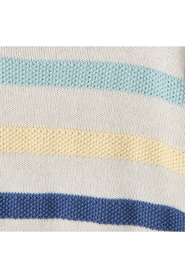 كنزة مخططة بأكمام طويلة - 5