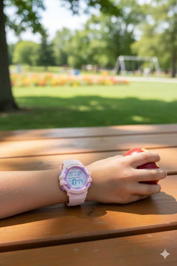 Silicone Cord Waterproof Digital Children's Wristwatch