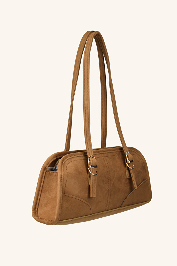 Chic Model Süet Baget Çanta - Taba - 3