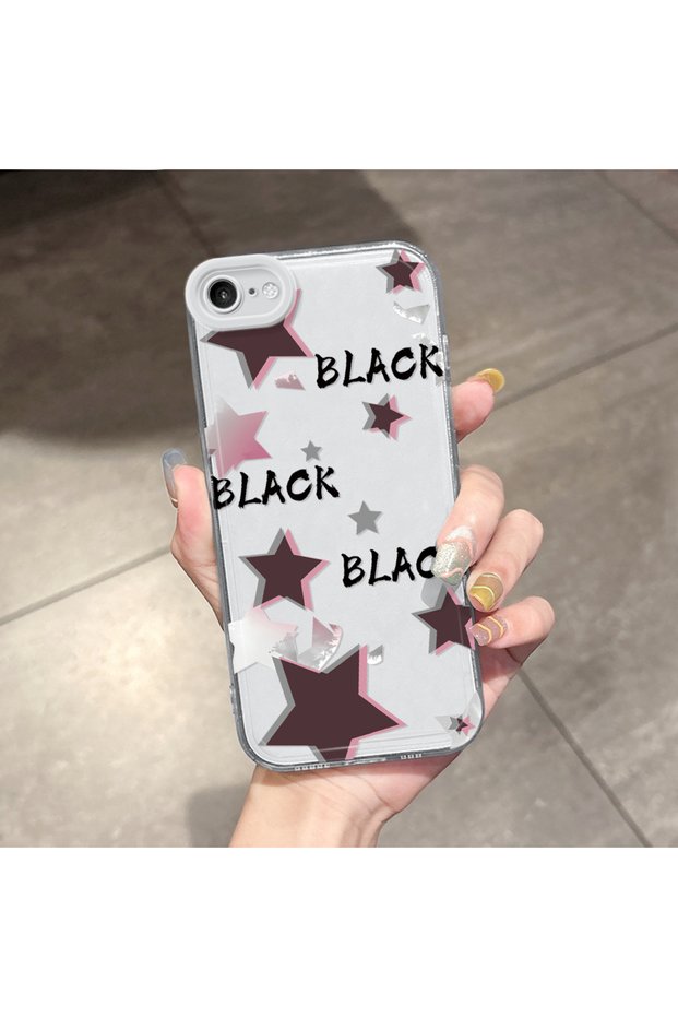 iPhone 7/8/Se 2020 2022 Compatible Case Camera Protected Transparent Ultra Thin Silicone Cover Star