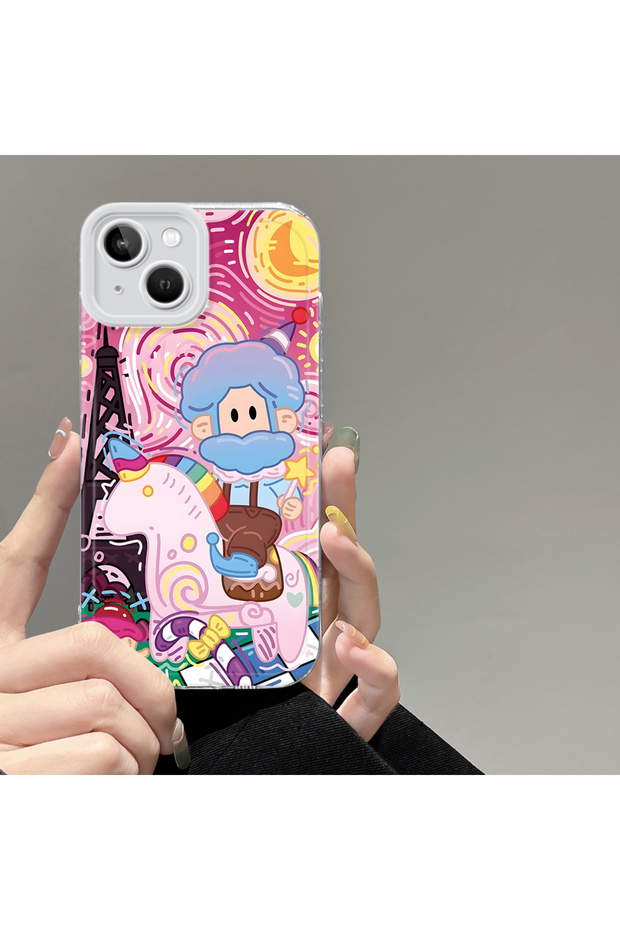 حافظة متوافقة مع هاتف iPhone 13، حماية للكاميرا، غطاء سيليكون شفاف فائق النحافة، نمط إبداعي - 3