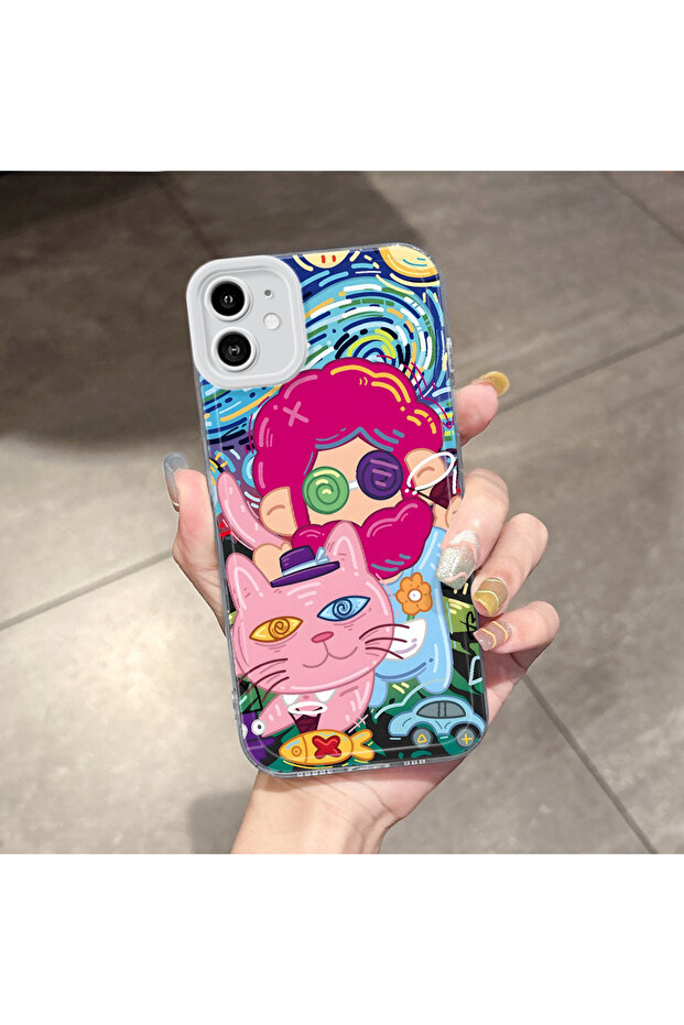 حافظة متوافقة مع هاتف iPhone 11، حماية للكاميرا، غطاء سيليكون شفاف فائق النحافة، نمط إبداعي - 1