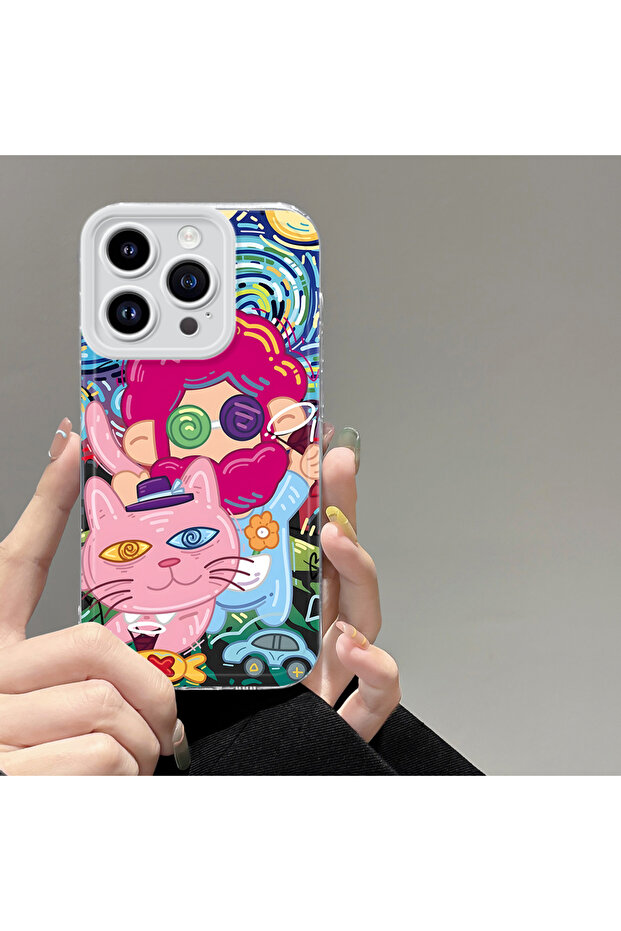 حافظة متوافقة مع هاتف iPhone 14 Pro، حماية للكاميرا، غطاء من السيليكون الشفاف فائق النحافة، نمط إبداعي - 2