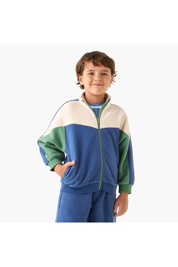 طقم جاكيت وبنطال رياضي بألوان متداخلة - 2