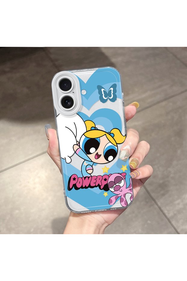 iPhone 16 Compatible Case Camera Protection Transparent Ultra Thin Silicone Cover Cute Police