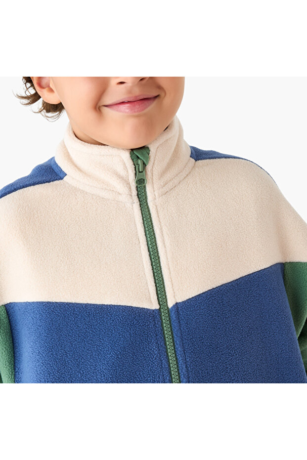 طقم جاكيت وبنطال رياضي بألوان متداخلة - 5