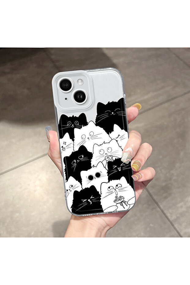 غطاء متوافق مع آيفون 14 مع حماية للكاميرا، غطاء شفاف فائق النحافة من السيليكون - 1