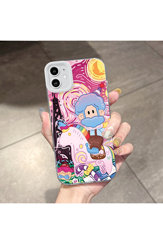 حافظة متوافقة مع هاتف iPhone 11، حماية للكاميرا، غطاء سيليكون شفاف فائق النحافة، نمط إبداعي - 1