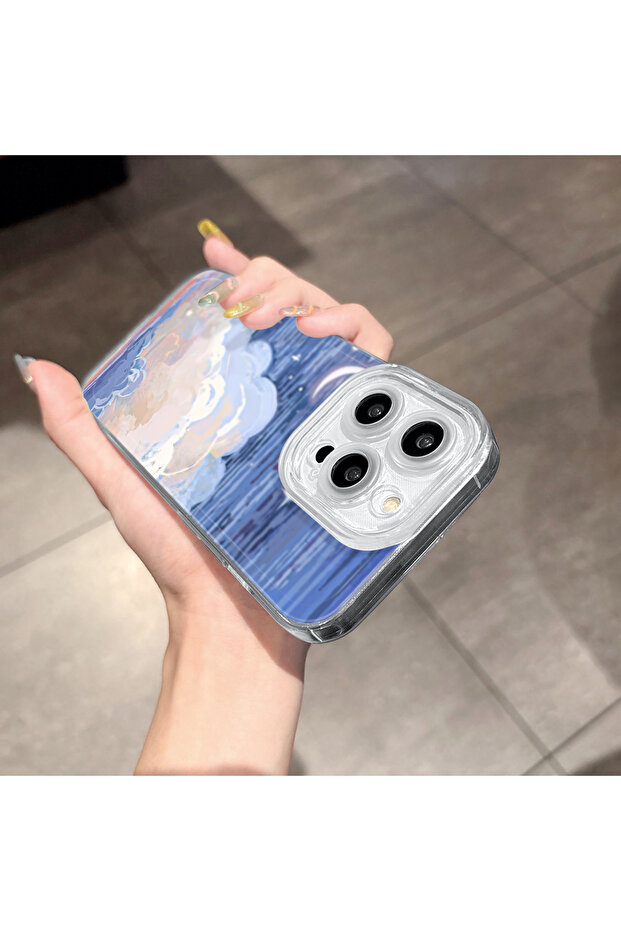 غطاء متوافق مع آيفون 14 بلس مع حماية للكاميرا، غطاء سيليكون شفاف فائق النحافة - 6