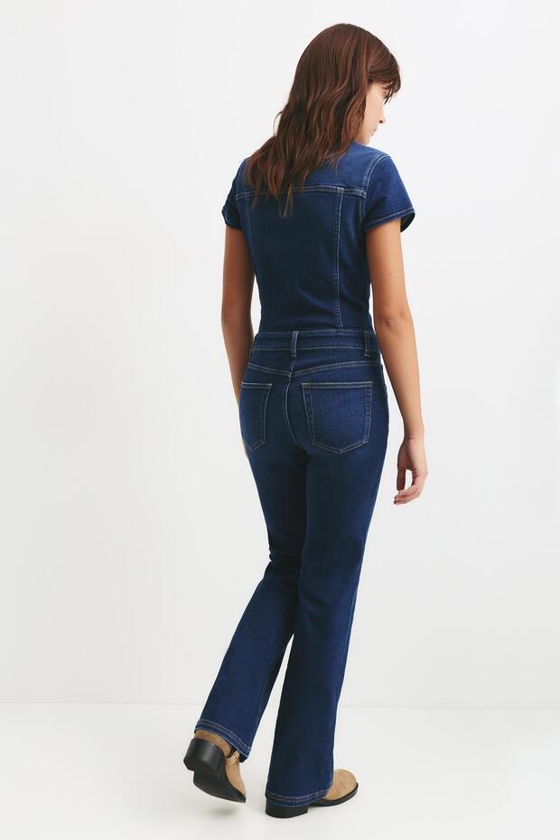 Bootcut denim tulum - 4