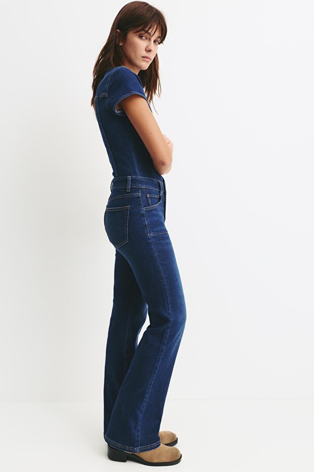 Bootcut denim tulum - 3
