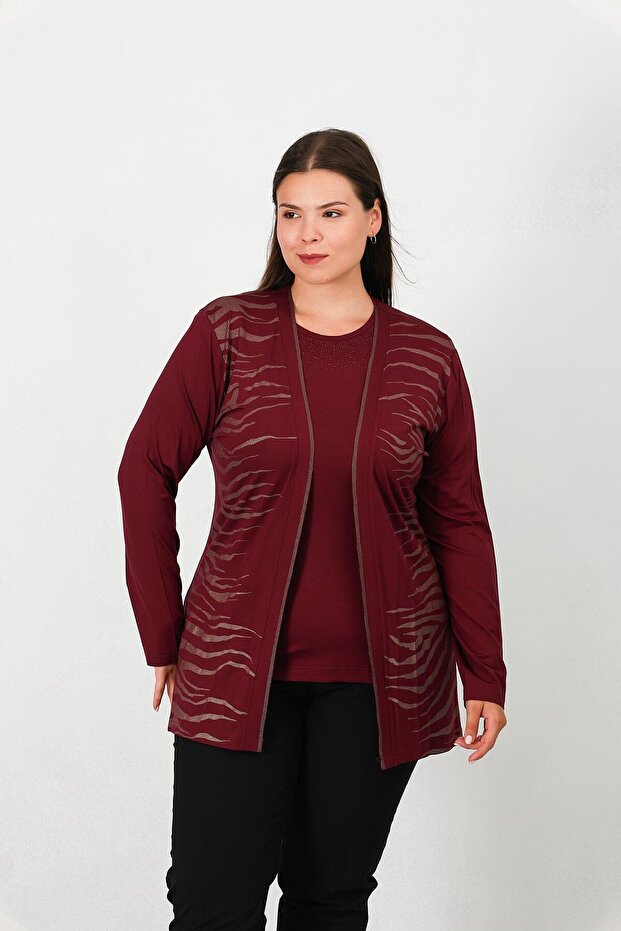 Combed Cotton Suit with Short Sleeve Blouse and Jacket 3107t