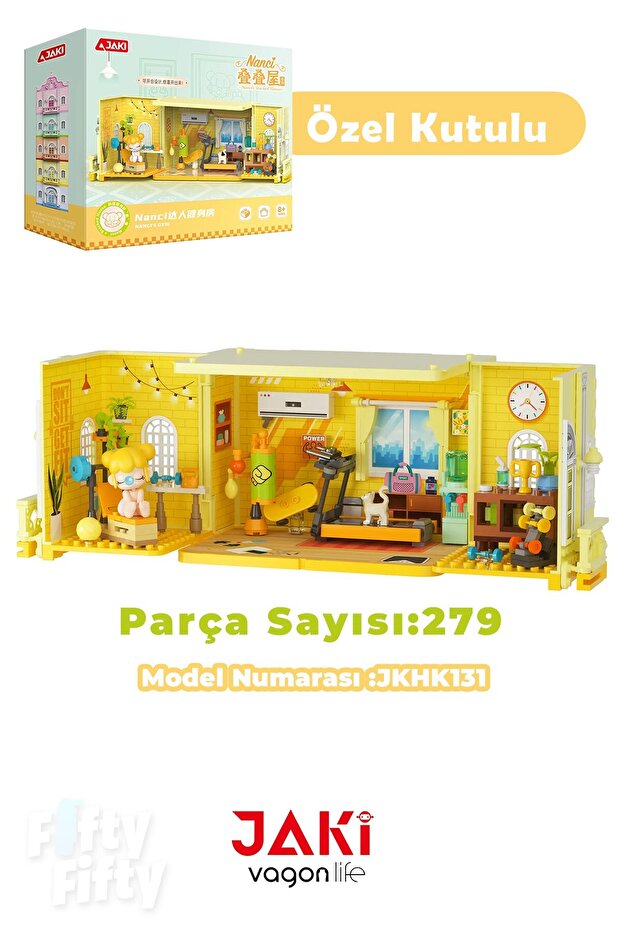 Jaki Nanci Series Gymnasium 279 Piece Toy Building Set -Ffjkhk131