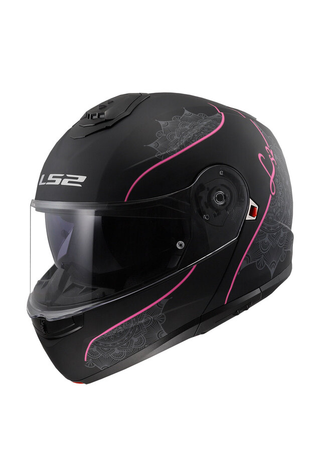 STROBE 2 LUX MAT SİYAH-PEMBE KASK - 1